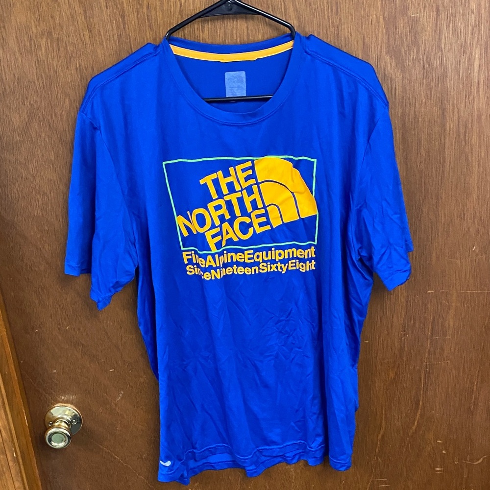 The North Face Royal Blue Tee with Yellow Logo